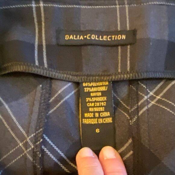 EUC Dalia Collection Grey Plaid Peplum Skir - Picture 9 of 12